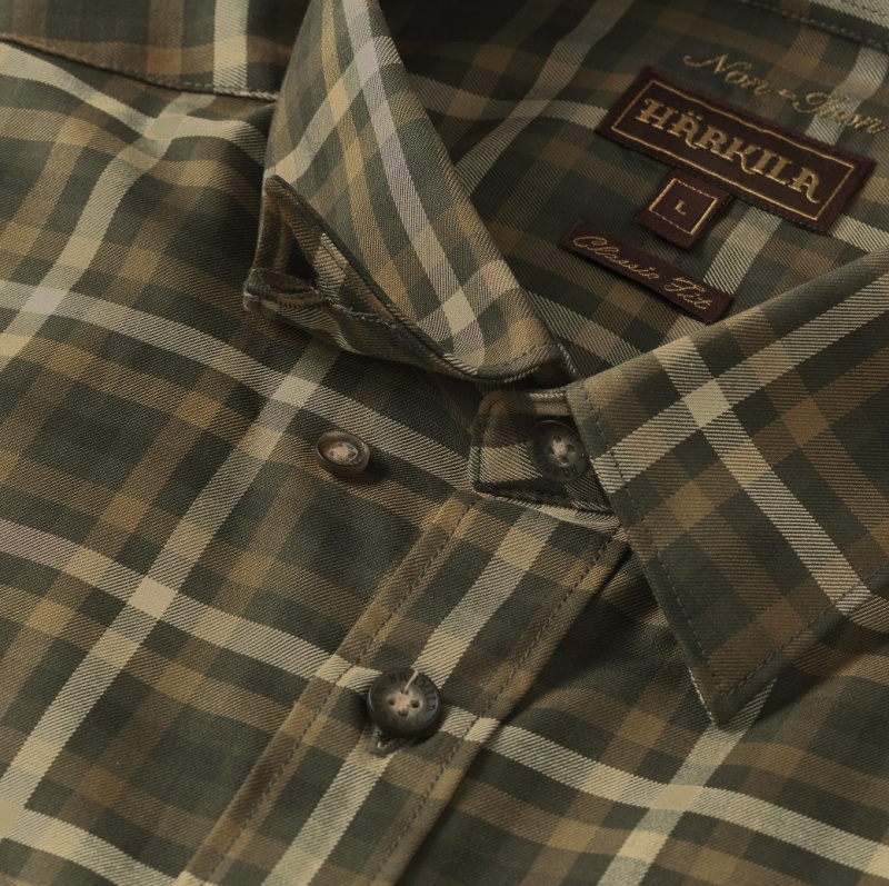 Рубашка мужская Harkila Milford shirt, Willow green check (140106430)