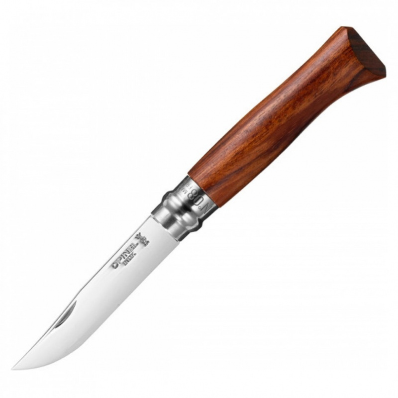Нож Opinel серии Tradition Luxury №08, клинок 8,5см, нержавеющая сталь, зеркальная полировка, рукоять - падук (226086)