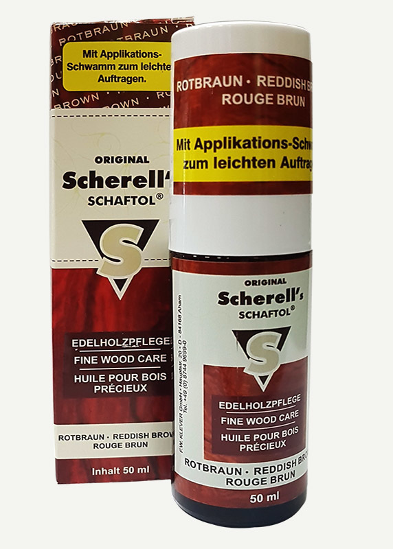 Средство с аппликатором для ухода за ложей и древесиной Ballistol Scherell Schaftol, красно-коричневое, 50мл (23815)