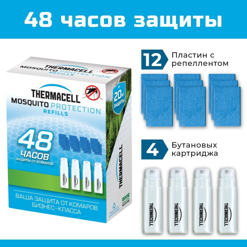 Набор расходных материалов для противомоскитных приборов Thermacell на 48 часов (MR 400-12)