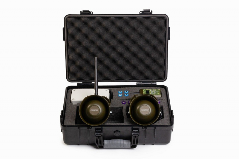 Беспроводной электронный манок Hunterhelp в кейсе (Динамик Альфа WiFi, Альфа проводной, ПДУ, LiPOe аккумулятор, фонотека №7) (11F)