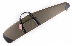 VEKTOR Чехол из синтетической¶ткани с кожаной отделкой, с¶поролоном и подкладкой из флока¶для винтовки с оптическим¶прицелом, длина чехла 135 см (К-101)