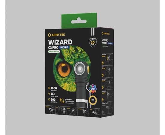 Фонарь Armytek Wizard C2 Pro Max Magnet USB Теплый (F06801W)