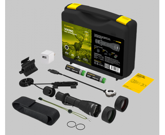 Фонарь Armytek Viking Pro Magnet USB Extended Set Теплый (F07702W)