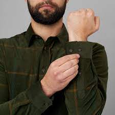 Рубашка мужская Kaldfjord corduroy check shirt, Shadow brown(140113044)
