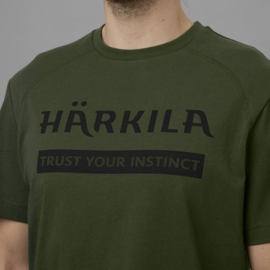 Футболка мужская Harkila logo t-shirt 2-pack, Willow green/Rustique clay (160105059)