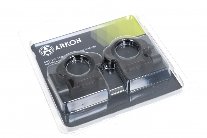 Кольца Arkon 30 мм быстросъемные на weaver, стальные, низкие (Ark-30W-L-St)