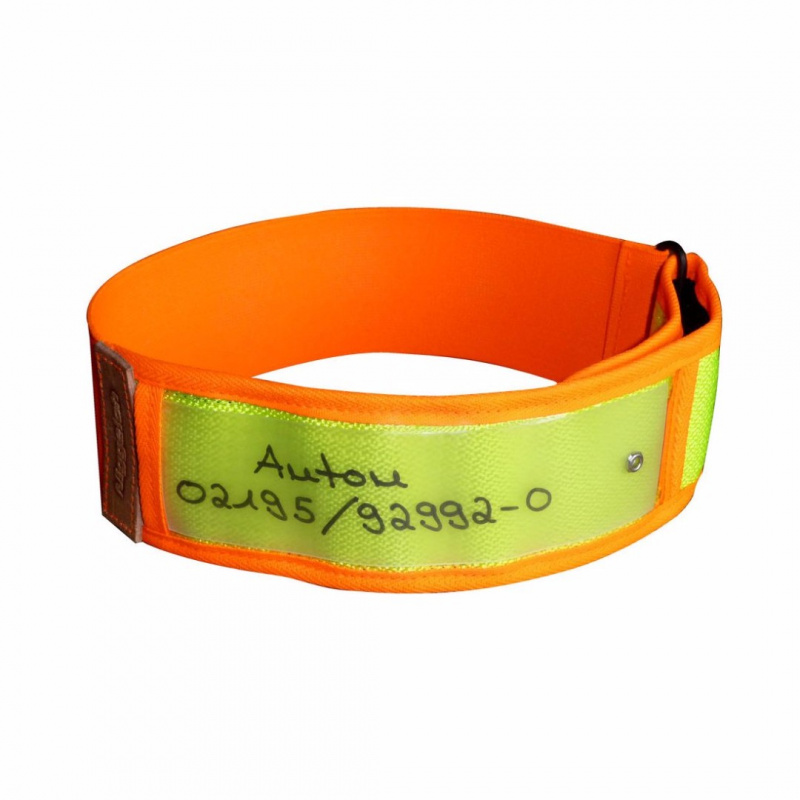 Ошейник Niggeloh светоотражающий для собак, желтый-оранжевый (101100028)