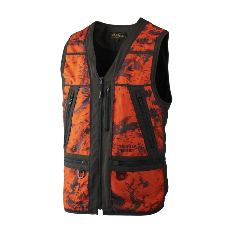 Жилет мужской Harkila Lynx Safety waistcoat, AXIS MSP® Orange Blaze/Shadow brown (120110195)