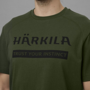Футболка мужская Harkila logo t-shirt 2-pack, Duffel green/Phantom (160105033)