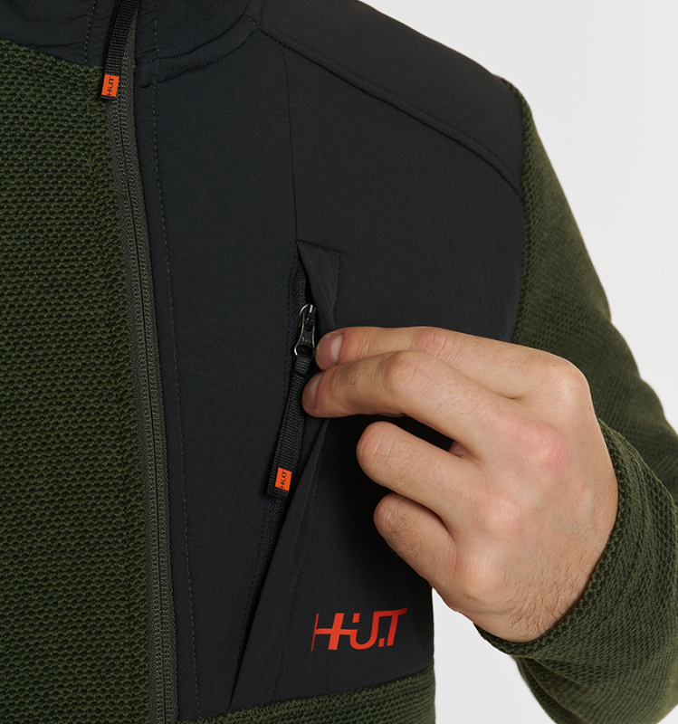 Джемпер мужской H.U.T. Urman, флисовый, хаки (H1400105-4000)