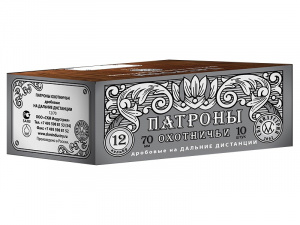 Патроны охотничьи дробовые 12/70, 32 гр., "9", п. Россия, Дисп "Россия", уп. 25 шт. Патроны охотничьи дробовые 12/70, 32 гр., "9", п. Россия, Дисп "Россия", уп. 25 шт.