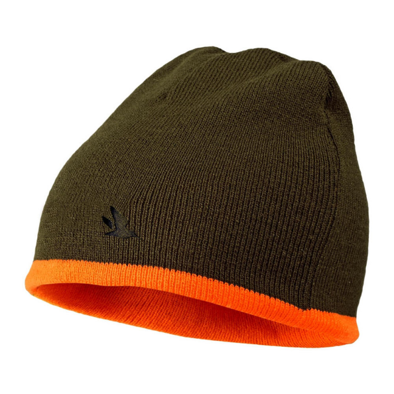 Шапка мужская Ian Reversible beanie, Hi-vis orange/Pine green (18020529099)