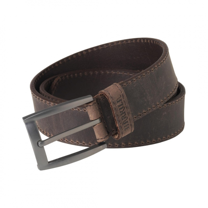 Ремень мужской Harkila Arvak leather belt, Deep brown  (210103884)