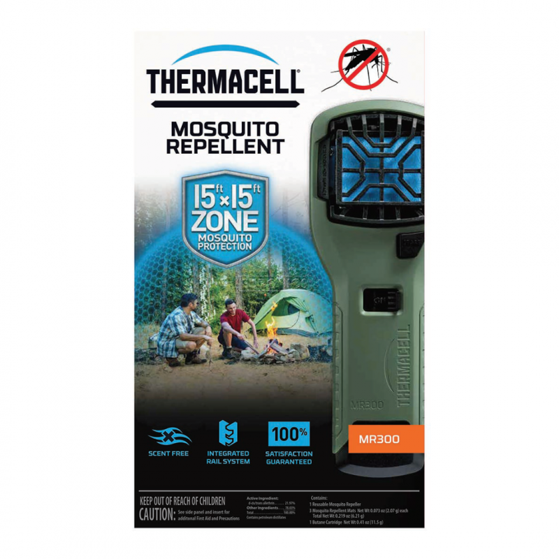 Прибор от комаров ThermaCELL MR-300 с запасным набором, зеленый (107701)